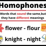 Homophones: Words which sound alike